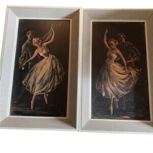 mid century modern signed Cherie ballet dance partners
